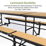 Mobile School Cafeteria Table With Benches And Lift Assist System (SAK39215)