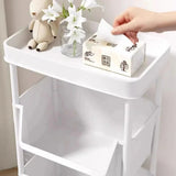 Mobile Storage Rack Trolley Multi-layer Kitchen Trolley Thicken Metal Cart Snacks Storage Rack with Wheels