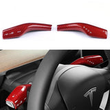 TESERY Model 3 / Y Turn Signal Stalk Cover - Dry Carbon Fiber Interior Mods