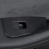 Dry Carbon Fiber Window & Door Switch Covers for Model Y / Model 3（Left Hand Drive）
