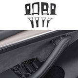 Dry Carbon Fiber Window & Door Switch Covers for Model Y / Model 3（Left Hand Drive）