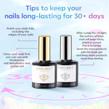 modelones Gel Top Coat, 15 ml 2025 Upgrade Super Shiny Base and Top Coat Set, Soak Off Nail Lamp Acid Free No Wipe Clear Base Top Gel Nail Polish