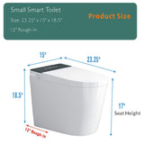 Nuvia Modern Compact Smart Tankless Toilet With Bidet, Auto Open, Auto Flush, Heated Seat And Air Dryer (SAK51990)