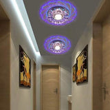 Modern Crystal LED Saving Bright Ceiling Blue Light Lamp Fixture Chandelier