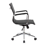 Modern Medium Back Executive Office Chair - Black