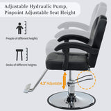 Modern Reclining Barber Chair With Adjustable Headrest And Hydraulic Pump (SAK62751)