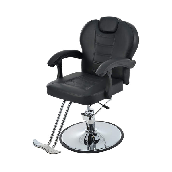 Modern Reclining Barber Chair With Adjustable Headrest And Hydraulic Pump (SAK62751)