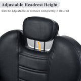Modern Reclining Barber Chair With Adjustable Headrest And Hydraulic Pump (SAK62751)