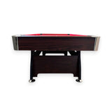 8FT Modern Red Felt Billiard Pool Table With Automatic Ball Return And Accessories Kit (SAK76139)