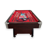 8FT Modern Red Felt Billiard Pool Table With Automatic Ball Return And Accessories Kit (SAK76139)