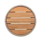 Modern Rustic Coffee Table & Side Table With Woven Rope Design (SAK56739)