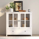 Modern Storage Cabinet with Metal Handles