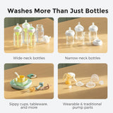 Momcozy KleanPal Pro Baby Bottle Washer, Sterilizer & Dryer - All-in-One Cleaning Machine for Bottles, Pump Parts & Baby Essentials - Time-Saving & Effortless Care