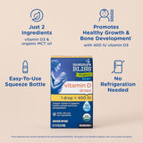 Mommy's Bliss Organic Baby Vitamin D Drops | Promotes Healthy Growth and Bone Development | Age Newborn+ | 0.11 Fl Oz (100 Servings) | Pack of 2
