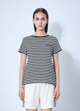 Moncler Women Striped Logo Motif T-Shirt