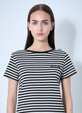 Moncler Women Striped Logo Motif T-Shirt