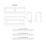 Montigo Distinction 72-Inch Single Sided Linear Direct Vent Natural Gas Fireplace [D7215NI-2] (SAK70824)