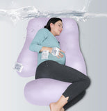 MOON PARK Pregnancy Pillows for Sleeping - U Shaped Full Body Maternity Pillow with Removable Cover - Support for Back, Legs, Belly, HIPS - 57 Inch Pregnancy Pillow for Women - Grey