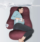 MOON PARK Pregnancy Pillows for Sleeping - U Shaped Full Body Maternity Pillow with Removable Cover - Support for Back, Legs, Belly, HIPS - 57 Inch Pregnancy Pillow for Women - Grey