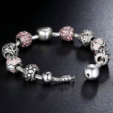 Mother's Day "LOVE" Engraved Heart Charm Bracelet