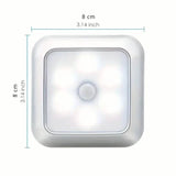 Motion Sensor Night Light, 6 LED Wall Lamp