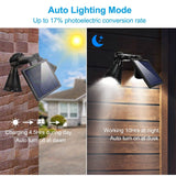 Motion Sensor Spotlights 2000lm Security Lights with Dual Head 360 Degree Rotatable
