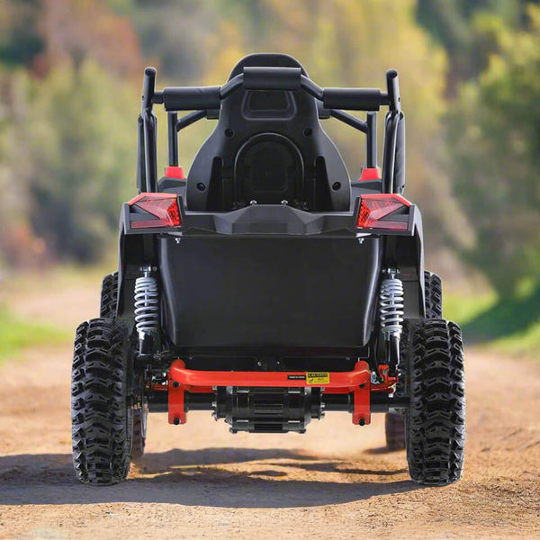 MotoTec Raider 1200W 48V/12AH Kids Electric Full Suspension UTV, Red (SAK35260)