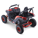 MotoTec Raider 1200W 48V/12AH Kids Electric Full Suspension UTV, Red (SAK35260)