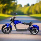 MotoTec Raven 60V/30AH 2500W Electric Moped Motorcycle Scooter For Adults, Blue (SAK98017)