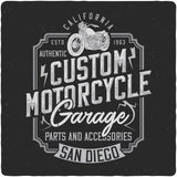 Mototrcycle Garage Men's Bamboo Viscose/Organic Cotton Short Sleeve Graphic T-Shirt
