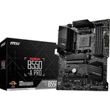 MSI B550-A PRO ProSeries Motherboard (AMD AM4, DDR4, PCIe 4.0, SATA 6Gb/s, M.2, USB 3.2 Gen 2, HDMI/DP, ATX) (Refurbished)