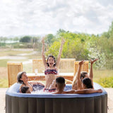 MSpa Tekapo Comfort Series Six-Person Inflatable Square Bubble Spa Hot Tub With 132 Bubble Jets [C-TE062] (SAK80641)