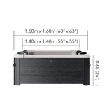 MSpa Oslo Supreme 6-Person 120 Jets Square Spa W/ LED Lights & Integrated App Control [F-OS063W] (SAK93516)