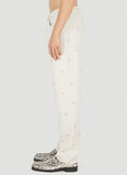 Martine Rose Men Relaxed Floral Print Jeans