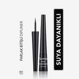 Flormar Waterproof Eyeliner - Black, Liquid, Long-Lasting, Intense Pigment, Fine Felt-Tip Applicator