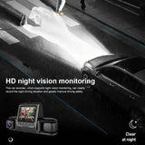 Car Dashcam Recorder, 2.0 Inch Screen Dual Lens HD Night Monitoring Mini Dash Cam