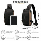 Multi-functional Trendy Sling Bag with Password Lock