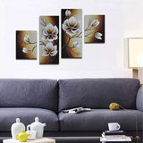 Multi-Panel Modern Abstract Paintings on Canvas Stretched on Wood