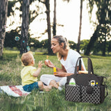 Multifunctional Diaper Changing Tote Bag with Adjustable Messenger Strap