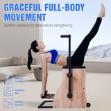 Core Pilates Multifunctional Solid Wood Pilates Reformer Chair With Adjustable Springs And Split Pedals (SAK27581)