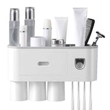 Multifunctional Wall Mount Toothbrush Holder Rack Organizer