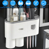 Multifunctional Wall Mount Toothbrush Holder Rack Organizer