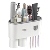 Multifunctional Wall Mount Toothbrush Holder Rack Organizer