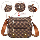 Multiple Pockets Trendy Plaid Crossbody Bag