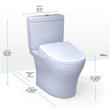 [MW4464726CEMFGN#01] TOTO Aquia IV Dual Flush Elongated Universal Height Toilet With Washlet S7 Bidet Seat (SAK53982)