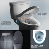 [MW4544726CEFG#01] TOTO Drake II 1.28 GPF Elongated Chair Height Toilet With Washlet S7 Bidet Seat (SAK29654)