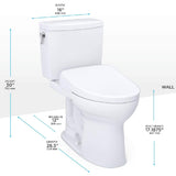 [MW4544726CUFGA#01] TOTO Drake II Washlet S7 And 1.0 GPF Elongated Chair Height Bidet Toilet (SAK70831)