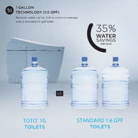 [MW4743074CUFG#01] TOTO Vespin II 1.0 GPF Elongated Toilet With C2 Bidet Seat And Left Hand Lever (SAK17351)