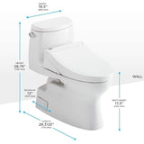 [MW6143084CEFG#01] TOTO Carlyle II 1.28 GPF One Piece Elongated Toilet With Washlet C5 Bidet Seat (SAK03124)