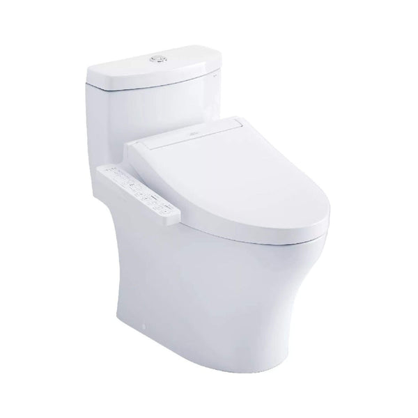 [MW6463074CEMFGN#01] TOTO Aquia IV 1.28 GPF And 0.9 GPF Dual Flush Elongated Chair Height Toilet With C2 Bidet Seat (SAK90875)